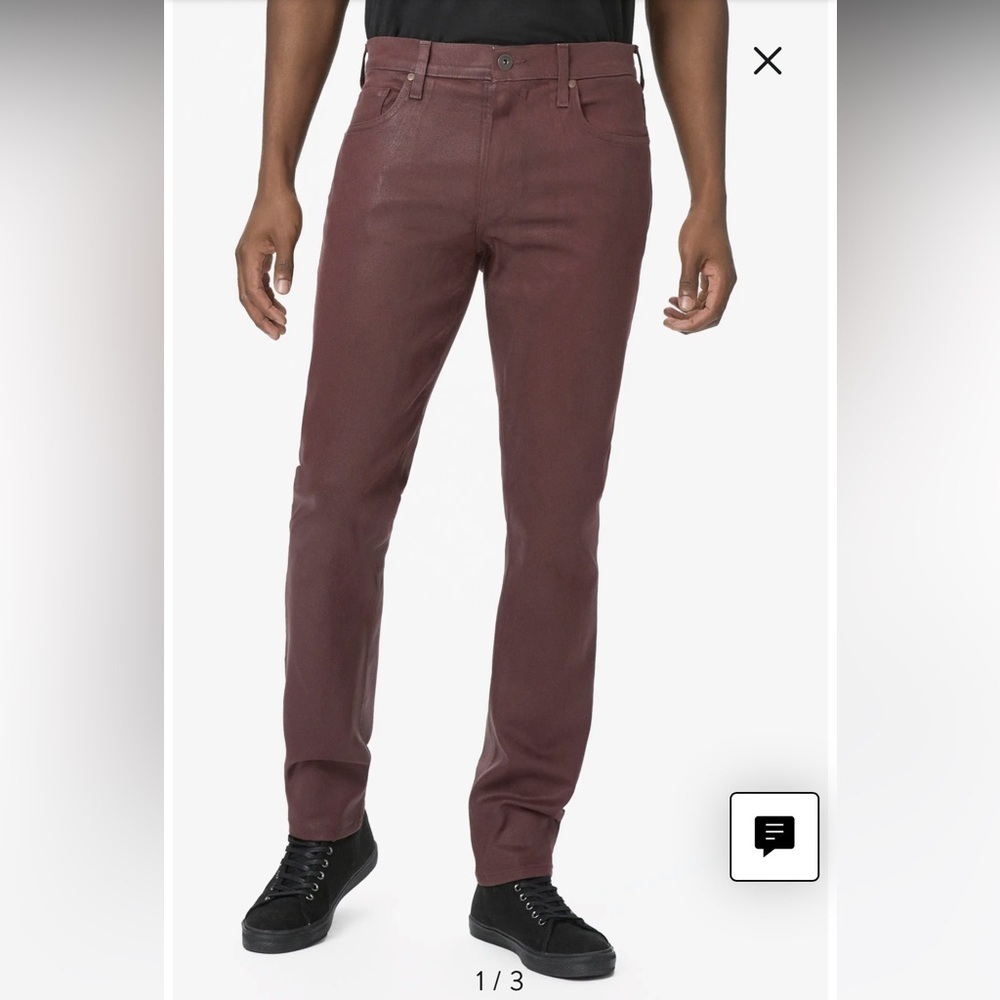 Nwt Paige Lennox Sunset Wine Coated Men’s Jeans Sz 28 $299